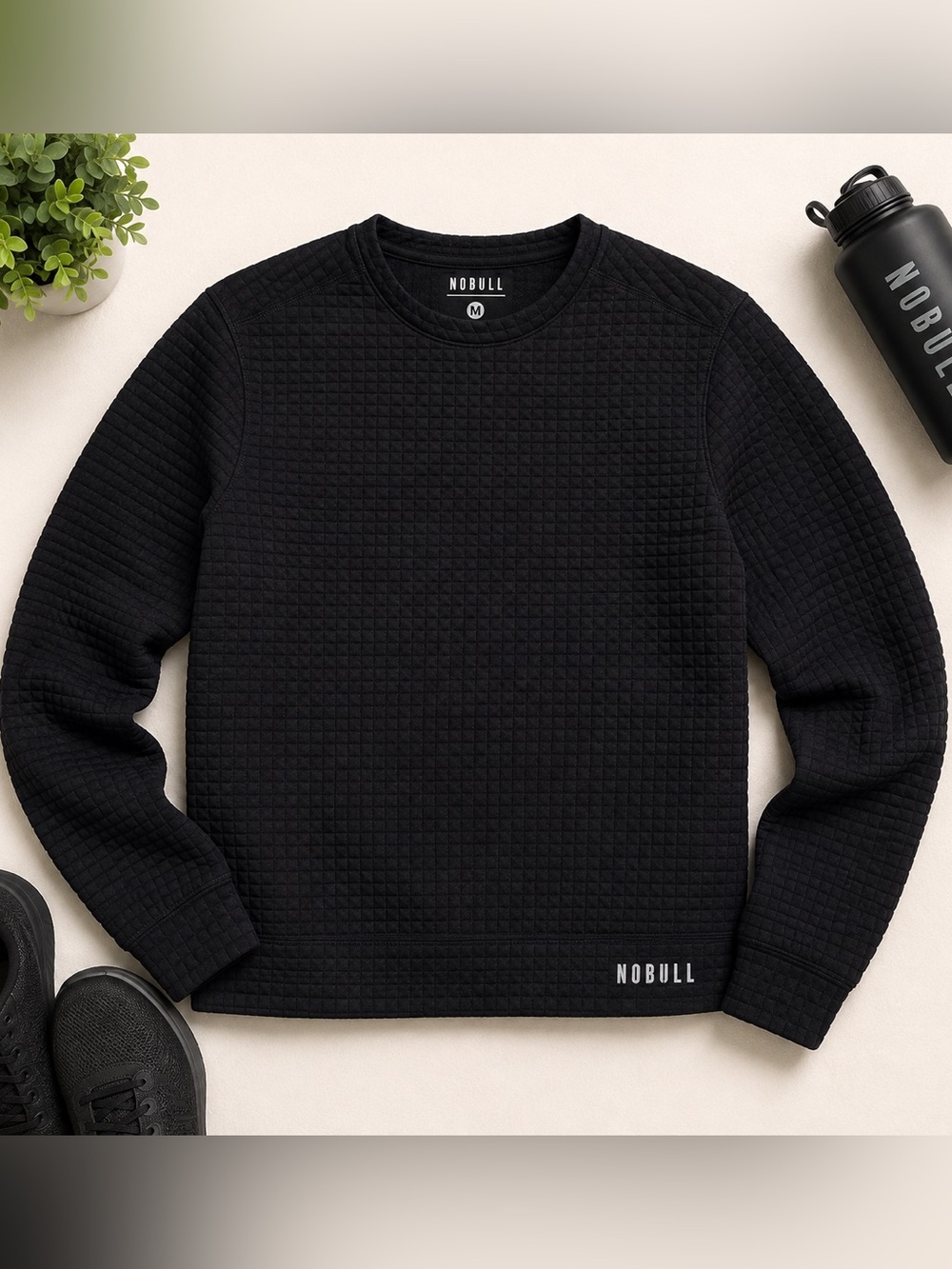 NOBULL Men’s Quilted Crew Pullover Sweatshirt